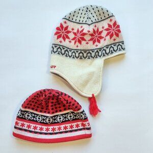 Lot of 2~Spyder Ski Snow Wool Beanie/Hat Outdoor Snowboard Winter Youth/Kid
